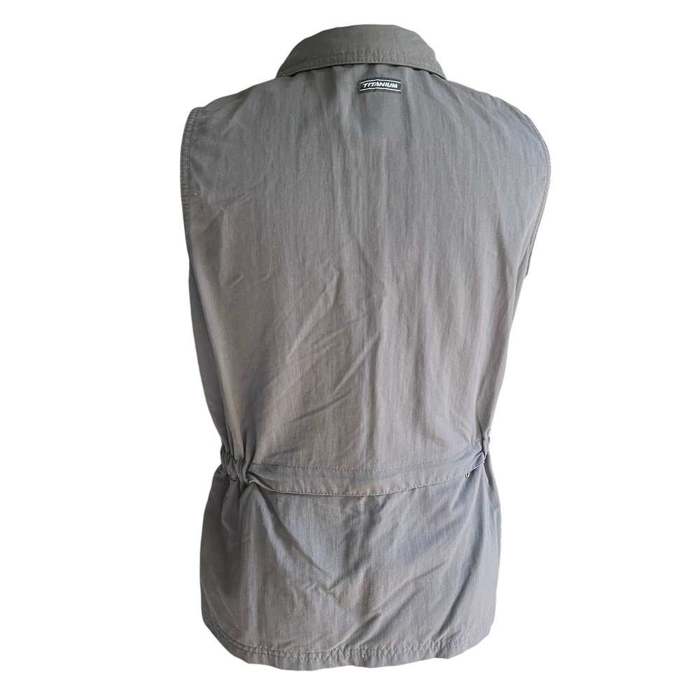 Columbia Utility Vest Womens Small Gray Cargo Gorpcore Hiking Safari Camping - Picture 2 of 11